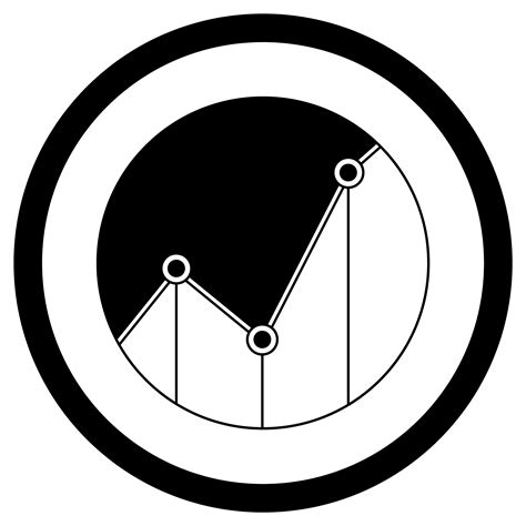 Statistics graph icon black white style By 09910190 | TheHungryJPEG