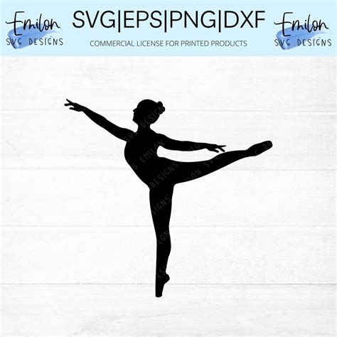 Ballerina Dance Svg Png Ballet Dancer Svg In A Passe Balance With Tutu