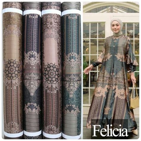 Jual Kain Silk Motif Felicia Harga Per Meter Shopee Indonesia