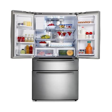 Samsung 28 Cu Ft 4 Door French Door Refrigerator With Ice Maker Stainless Steel Energy Star In