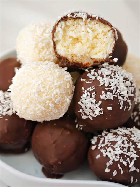 Coconut Balls made with desiccated coconut, condensed milk and butter ...