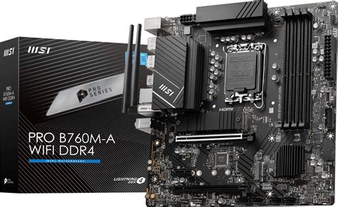 Msi Pro B760m A Wifi Ddr4 Socket Lga 1700 Intel B760 Matx Ddr4 Wi Fi