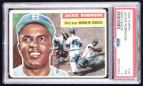 Jackie Robinson 1956 Topps 30 DP PSA 1 Pristine Auction