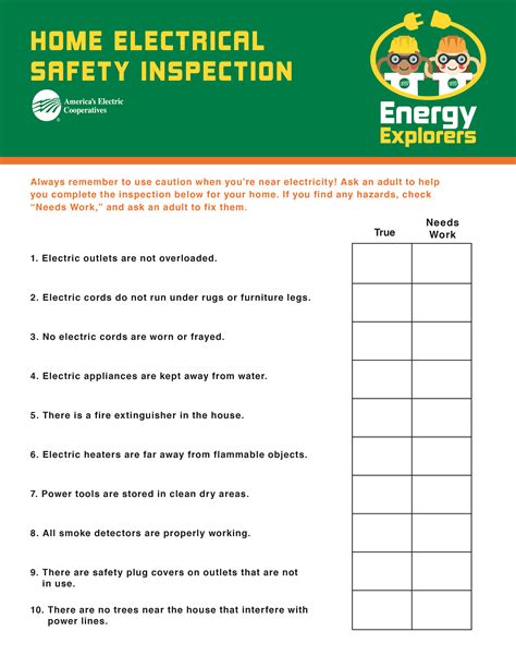 Electricity Safety Worksheet For Kids Kidsworksheetfun