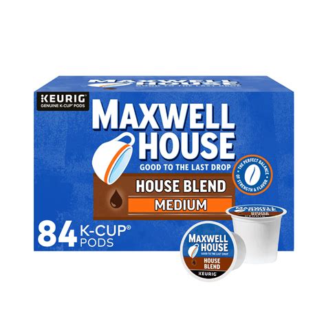 Maxwell House House Blend Medium Roast K Cup Coffee Pods 84 Ct Box