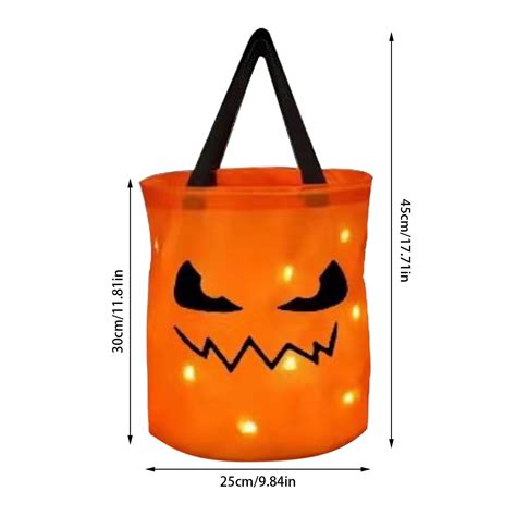 Led Light Up Trick Or Bags Light Led Up Trick Or Bucket Pumpkin Candy Large Bags Face Bucket