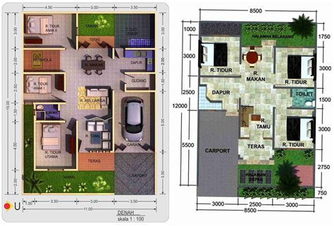 Desain Rumah Minimalis Modern 2 Lantai 3 Kamar Cara Satu