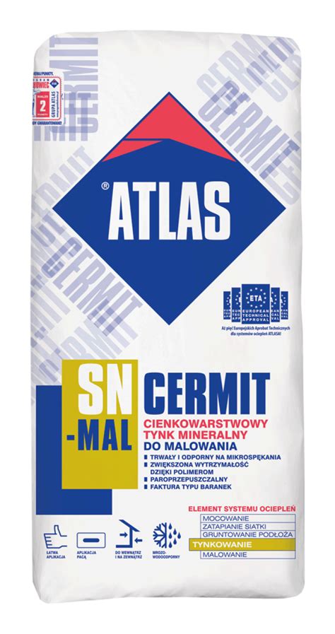 Atlas Cermit Sn Mal Cienkowarstwowy Tynk Mineralny