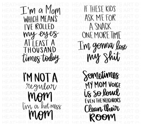 Funny Mom Svg Bundle Sarcastic Mom Svg Bundle Hot Mess Mom Etsy Canada