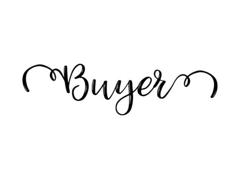 Buyer Lettering Illustration Par Dudley Lawrence Creative Fabrica