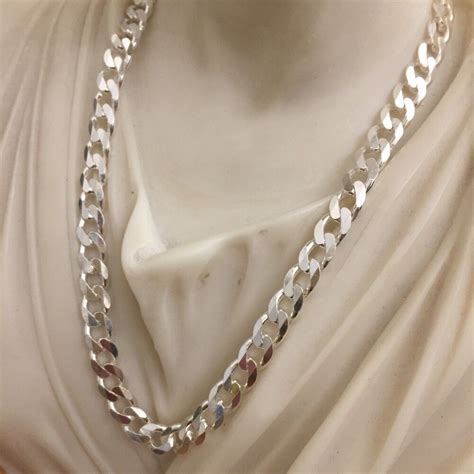 Mens Cuban Link Chain Necklace Tight Curb 5 5mm 28 Inch 43gr 925