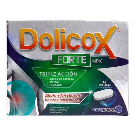 Dolicox Forte Max 25065220mg · 12 Tabletas