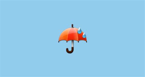 ☔ Umbrella With Rain Drops Emoji On Samsung Experience 9 5