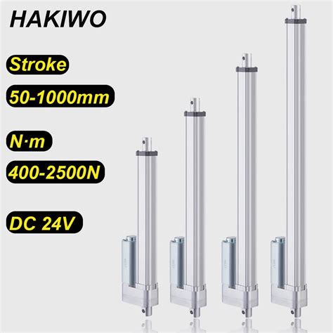 HAKIWO 24V Si Ownik Liniowy 2500N Niski Poziom Ha Asu 100mm 300mm 500mm