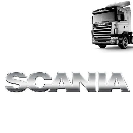 Emblema Cromado Grade para Caminhão Scania S4 P94 R114 R124