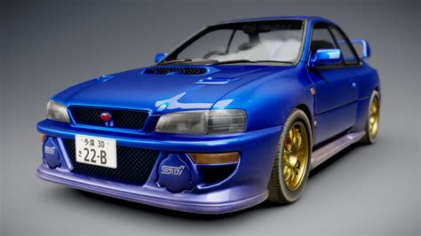 Subaru Impreza STI 22B 1993 2000 Vray 3D Model By SQUIR