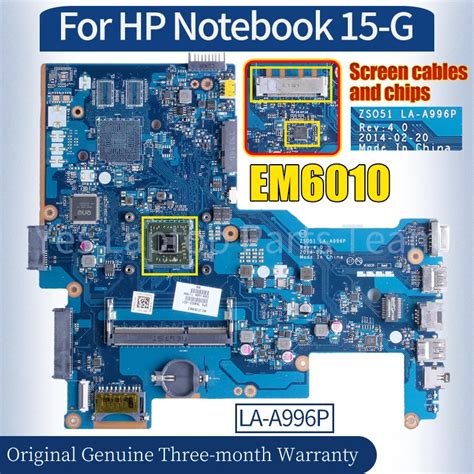 Zso La A P For Hp Notebook G Laptop Mainboard Amd Cpu Em