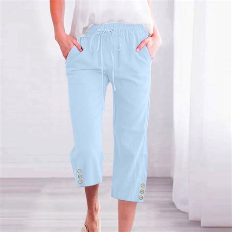 Wycnly Clearance Deals Capris For Women Womens Plus Size Capri Pants