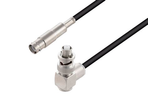 SHV Plug Right Angle To SHV Jack Cable Using RG58 Coax