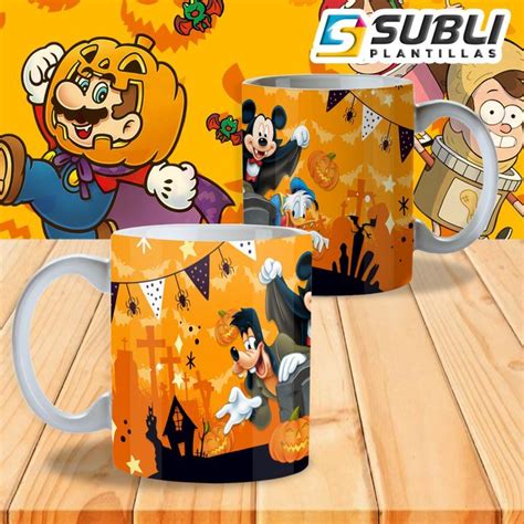 Plantillas Para Sublimar Tazas De Halloween Infantiles