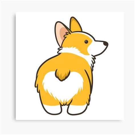 Corgi Heart Butt Canvas Print For Sale By Pawlove Redbubble