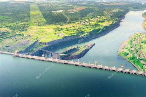 Vista A Rea De La Presa Hidroel Ctrica De Itaip En El R O Paran