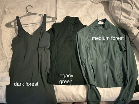 Legacy Green/Dark Forest/Medium Forest Comparison : r/lululemon