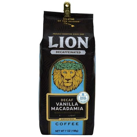 Amazon Lion Coffee Swiss Water Decaf Vanilla Macadamia Flavor