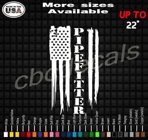 Pipefitter American Flag Vinyl Decal Sticker | Pipefitter Decals ...