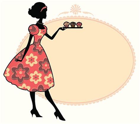 Silhouette Cupcake Women Сток видеоклипы Istock Free Vector Art