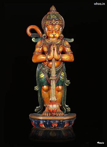 Aapnocraft God Hanuman Statue Wooden Hindu Lord Bajrang Bali Idols