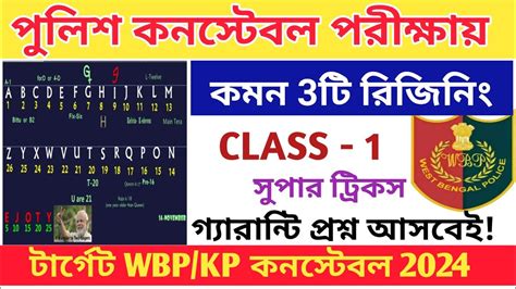 WBP KP 2024 রজন কলস 1 WBP Reasoning Class 2024 Reasoning