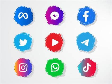 Page 2 Watercolor Social Media Icons Vector Art Icons And Graphics