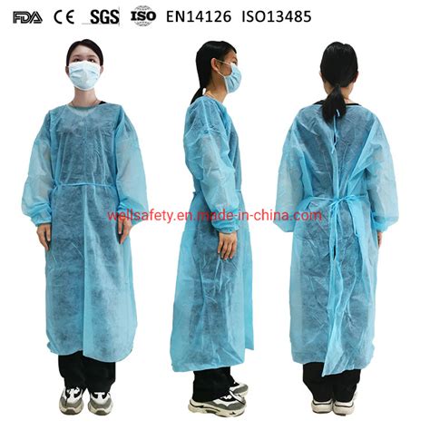 Aami Isolation Gown Washable Pp 35g Sms Lab Coat Surgical Gown Sterile