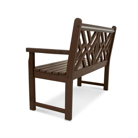 Chippendale Mahogany Recycled Plastic Wood 48 Inch Patio Bench By