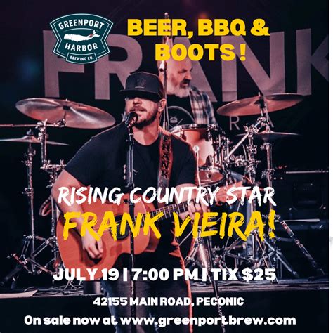 Live Country Music Concert With Rising Star Frank Vieira To Do Nyc