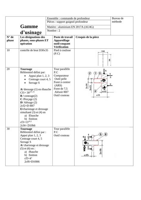 PDF D Usinage Gamme DOKUMEN TIPS