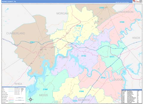 Roane County, TN Map Book - Color Cast