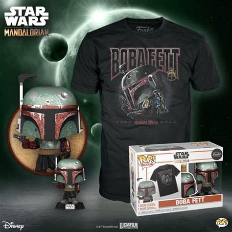 Star Wars The Mandalorian Boba Fett Pop Vinyl Figure And Adult Black