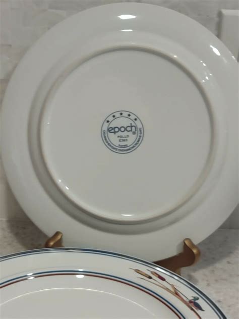 7 Epoch China Pollo E363 Pattern Dinner Plates 10 58 Made In Korea