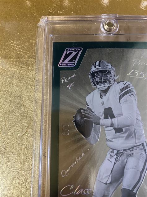 Mavin Dak Prescott Panini Gold Emerald Zenith Class President