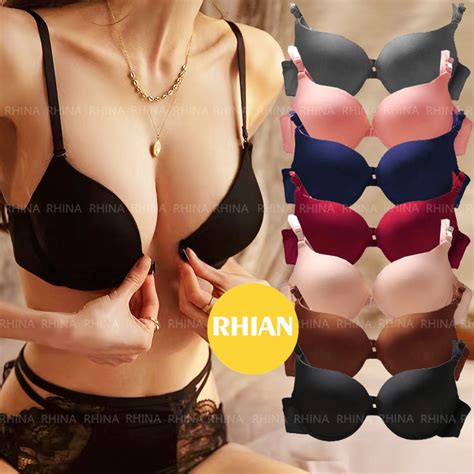 Rhian Front Clasped Tshirt Bra Sexy Underwear For Women Plus Size Buckle Lift Push Up Lingerie