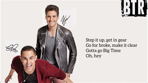 Big Time Rush Big Time Rush Lyrics Youtube