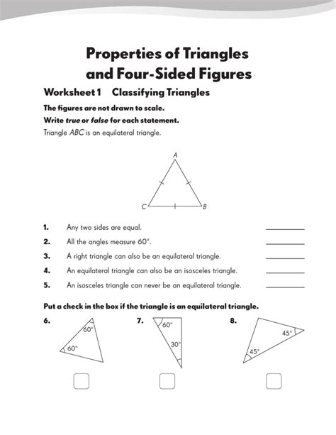 Properties Of Triangle Worksheet