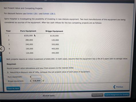 Solved Net Present Value And Competing Projects For Discount Chegg