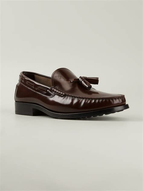 Tod S Tassel Loafers In Brown For Men Lyst