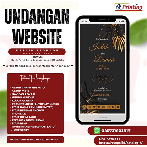 Jual Undangan Digital Website Pernikahan Web Invitation Undangan