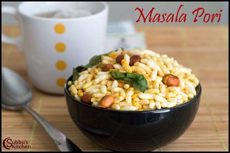 Masala Pori Recipe Spicy Puffed Rice Recipe Subbus Kitchen