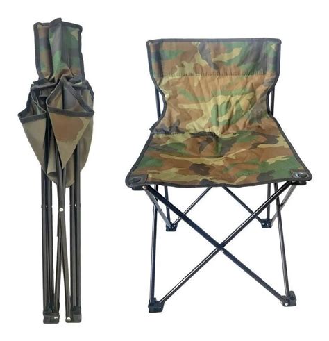 Cadeira Dobravel Camping Pesca Camuflada Banqueta Portatil Sacks Center