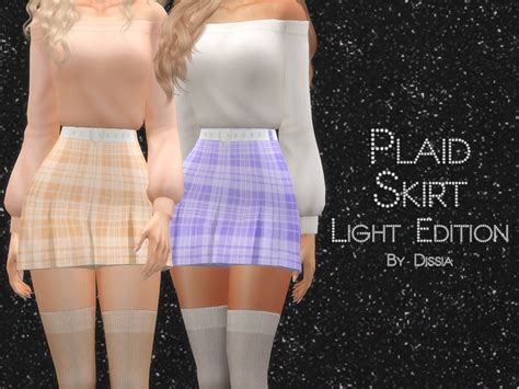 The Sims Resource Plaid Skirt Light Edition